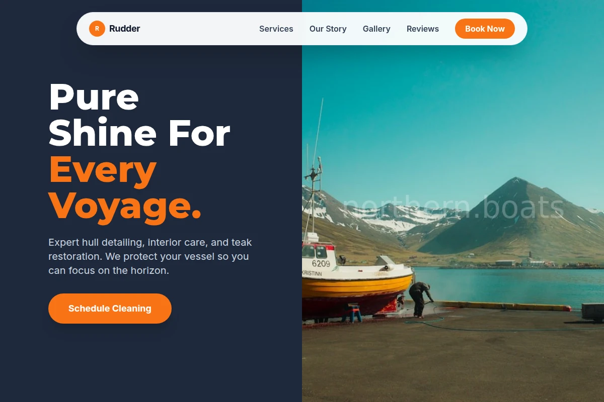 Rudder Boat Cleaning